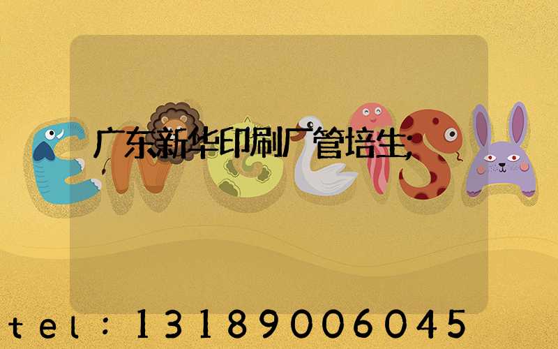 广东新华印刷厂管培生