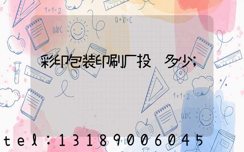 彩印包装印刷厂投资多少